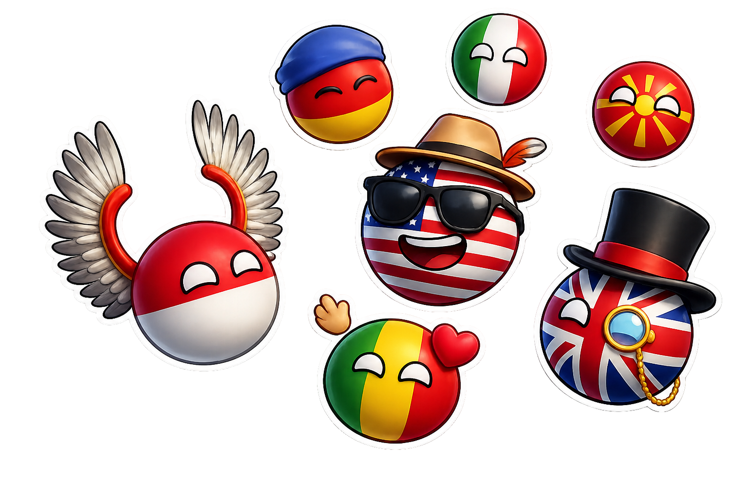 Countryballs stickers